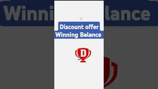 dream11 Winning balance discount offer #shortstechvideo #shortsvideo
