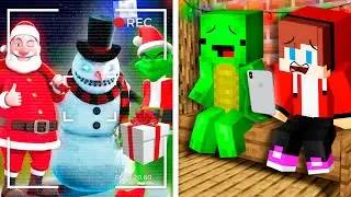 The SANTA and GRINCH dragged JJ and Mikey into a VIDEO GAME! Challenge from Maizen!