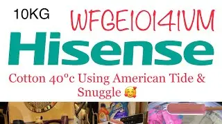 Hisense WFGE10141VM, Cotton 40°c Using American Tide & Snuggle @servisslimline @TheLaundryCentre