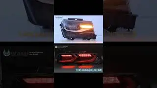 Vland Dual Beam Projector Headlights & Full LED Tail Lights for Chevrolet Camaro 2014-2015