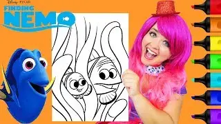 Coloring Finding Nemo & Marlin Anemone Coloring Page Prismacolor Markers | KiMMi THE CLOWN