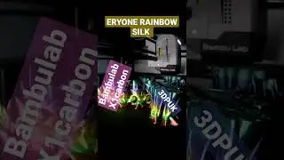 Bambu lab x1 carbon, Eryone rainbow silk pla printed by 3DPUK  #3dprinting #3d #3dprinter #bambulab