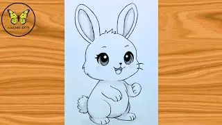 How to draw a bunny rabbit| rabbit drawing in easy way| drawing 
