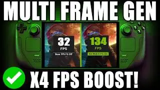 Steam Deck Multi Frame Generation Is HERE! Up To 4X FPS With DLSS → FSR4 PLUGIN!