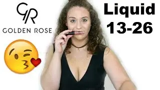 Golden Rose Υγρά Κραγιόν 13-26 Lip Swatch + GIVEAWAY | AnotherMakeupWorld