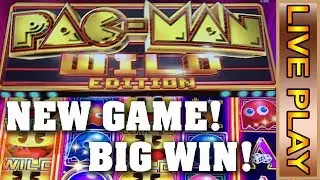 PAC-MAN SLOT MACHINE - BONUS AND BIG WINS!