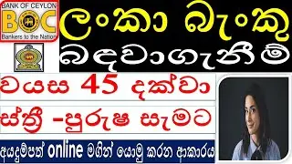 Bank of Ceylon Recruitment Opportunities 💼 For All Sri Lankans | Online Application Open Now |