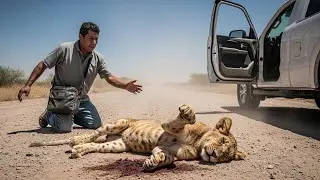 Un hombre salvó a un león moribundo — Años después, el animal tocó su puerta 😭