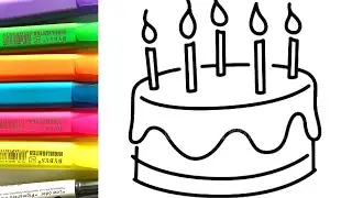 How to color a birthday cake 