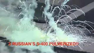 INSANE Footage of ATACMS Ballistic Missiles Strike on 3 Russian S-400 Launchers...Nothing Left!