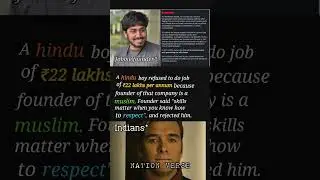 A man refuse to do ₹22 Lakhs job #India #Hindu #Muslim #NationVerse