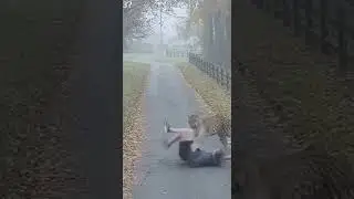 Leopard Attacks Man on Walking Track | Caught on Camera