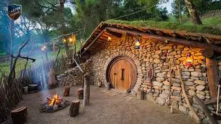 Building A Hidden Stone House On A Hillside With My Own Hands