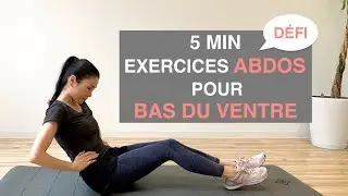 5MIN EXERCICES ABDOS BAS DU VENTRE POUR D&Eacute;BUTANT D&Eacute;FI//5MIN LOWER ABS WORKOUT FOR BEGINNER