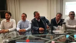Alan Fabbri parla dopo lo scrutinio