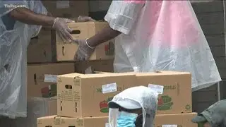 Free food giveaway at Hillside International Church