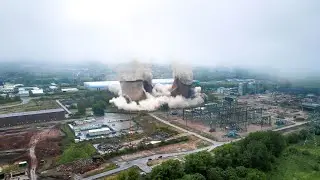 Rugeley B Power Station Cooling Towers Demolition - Ricky Mavic Air 2