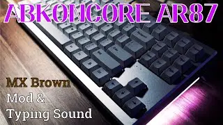 Abkoncore AR87 Mechanical Keyboard Mod & Typing Sound (Cherry MX Brown switches)
