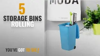 Top 10 Storage Bins Rolling [2018]: Small Dustbin, Toku Cute Mini Kids Plastic Table Desk Garbage