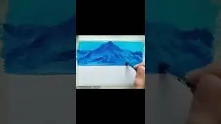 landscape painting #shorts #shortvideo #short #satisfying #shineyourworld