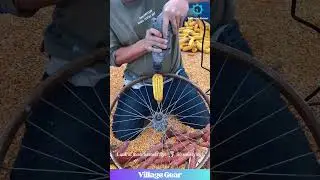 You won't BELIEVE how fast this DIY machine shells corn! 🌽 It's pure farming genius in action!