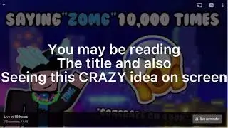 McChicken - Roblox Saying ZOMG 10,000 times!