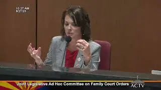 AZ DCS K. Ptak Giving Her Report to AZ Ad Hoc Committee on Family Court