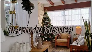 HOUSE TOUR / DECORACIÓN NAVIDEÑA 🌲 2023 NAVIDAD RÚSTICA/ TONOS NEUTROS, UNO QUE OTRO EN ❤️ ROJO