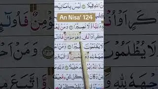 An Nisa&rsquo; ayat 124 saja #subscribe