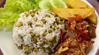 Masak nasi kacang ijo🫛 Sama dendeng balado🥩🤏 #MasyaAllah 