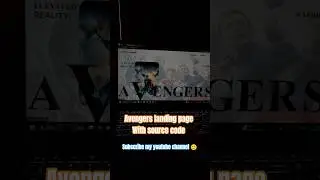 Avengers landing page using html Css and javascript #shorts #avengers