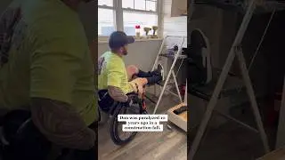He&rsquo;s paralyzed from the waist down & climbing a ladder 🤔😳. #Wheelchair #Inspiration #motivational