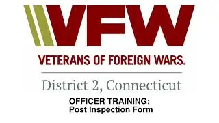 VFW Adjutant Training on Post Inspection | VFWCT2 Officer Training