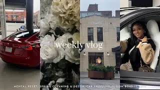 Reset Vlog | I'm overwhelmed + spring decor + car shopping + vision boards + meal prep + more!