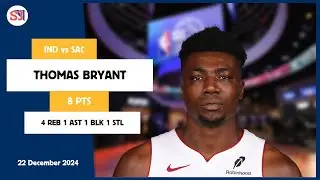 THOMAS BRYANT 8 PTS vs SAC 22 Dec 24-25 IND Highlights