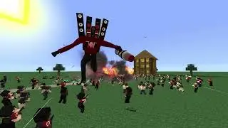 TRAIN SCHOOL | SPEAKERMAN Giant Battle in Minecraft Ultimate Epic Battle