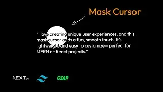 Mask Cursor Effect in Next.js + GSAP