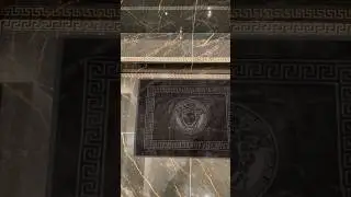 Luxury Versace Master Bathroom black gold #versace #luxury #bathroom #gold #interiordesign #mansion