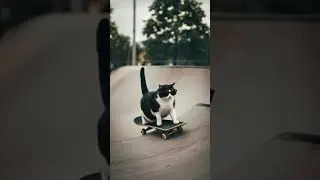 Funny | This chubby cat  rolling with confident#shortvideo #ai #art #animation