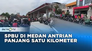 Pasca Banjir SPBU di Medan Antrian Panjang Sampai Satu Kilometer