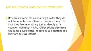 The Quality of Intimacy in Later Life 1