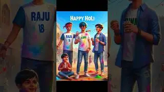 3 Friends Holi Ai Photo Editing | 3 friends name 3d ai generate image #bingai #3friends #aigenerator