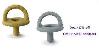 Itzy Ritzy Sweetie Soother Pacifier Set of 2 - Silicone Newborn Pacifiers with Collapsible Handle