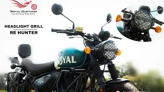 Headlight grill for Royal Enfield Hunter 350 | Headlight grill | Royal customs Bangalore