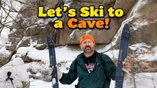 Skiing to Devil's Den Cave NH