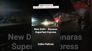 (BSB - NDLS)//Superfast Express high speed crossing at 130 kmph #tranding #shots #viralshorts