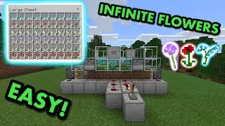 EASY 1.21 AUTOMATIC FLOWER FARM TUTORIAL in Minecraft Bedrock (MCPE/Xbox/PS4/Switch/Windows10)