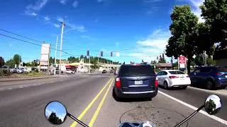 Triumph T100, first ride with GoPro