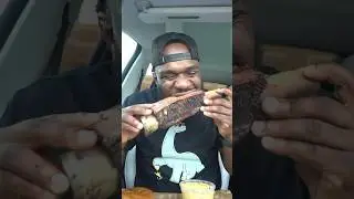 Первый раз пробую HUTCHINS BBQ #asmr #mukbang #brisket