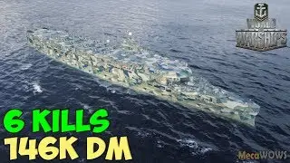 World of WarShips | Furious | 6 KILLS | 146K Damage - Replay Gameplay 1080p 60 fps